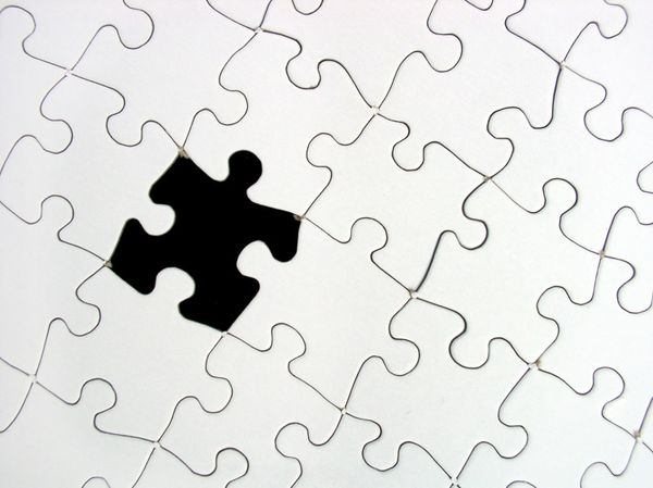 puzzle with a piece missing