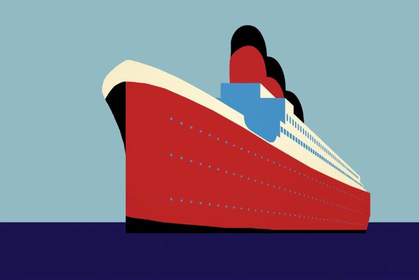 ship on ocean